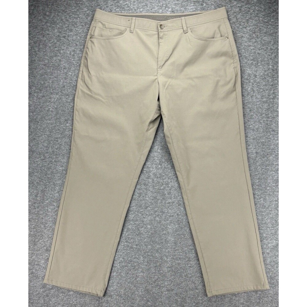 Weatherproof Vintage Mens Pants 40x30 Khaki Stretch Nylon Outdoor Travel Hiking
